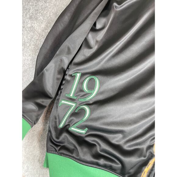 Vintage Ecko Unlimited Track Jacket Womens XL Black Green Embroidered USA Y2K - Picture 3 of 6